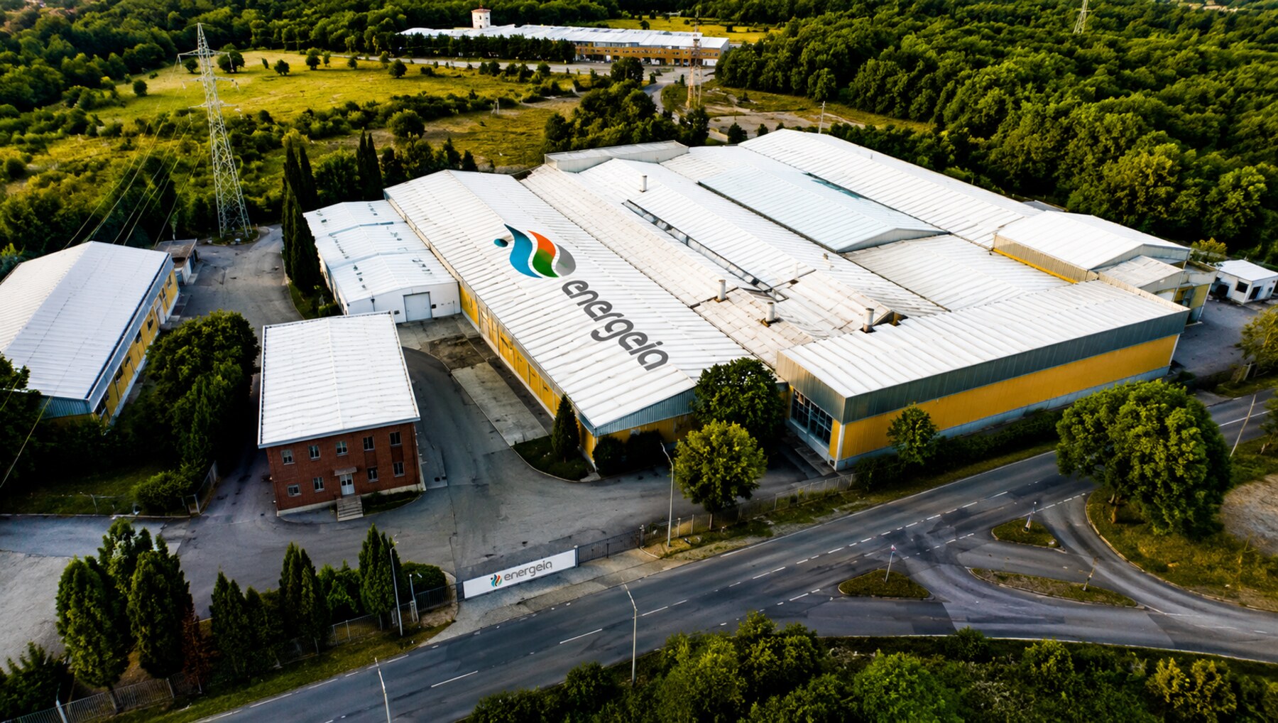 Our production plant, surrounded by greenery