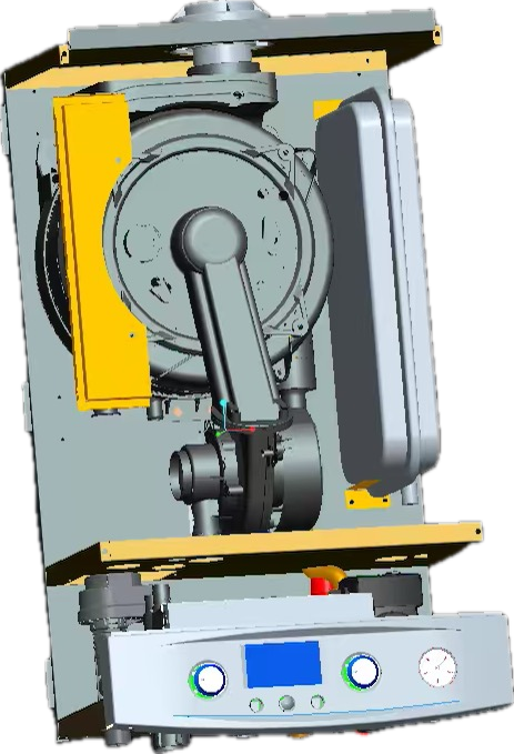 Exchanger assembly with control module